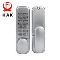 KAK Zinc Alloy Keyless Door Lock Mechanical Combination Lock Safety Door Lock Code Lock for Home Handle Door Hardware 3 Color