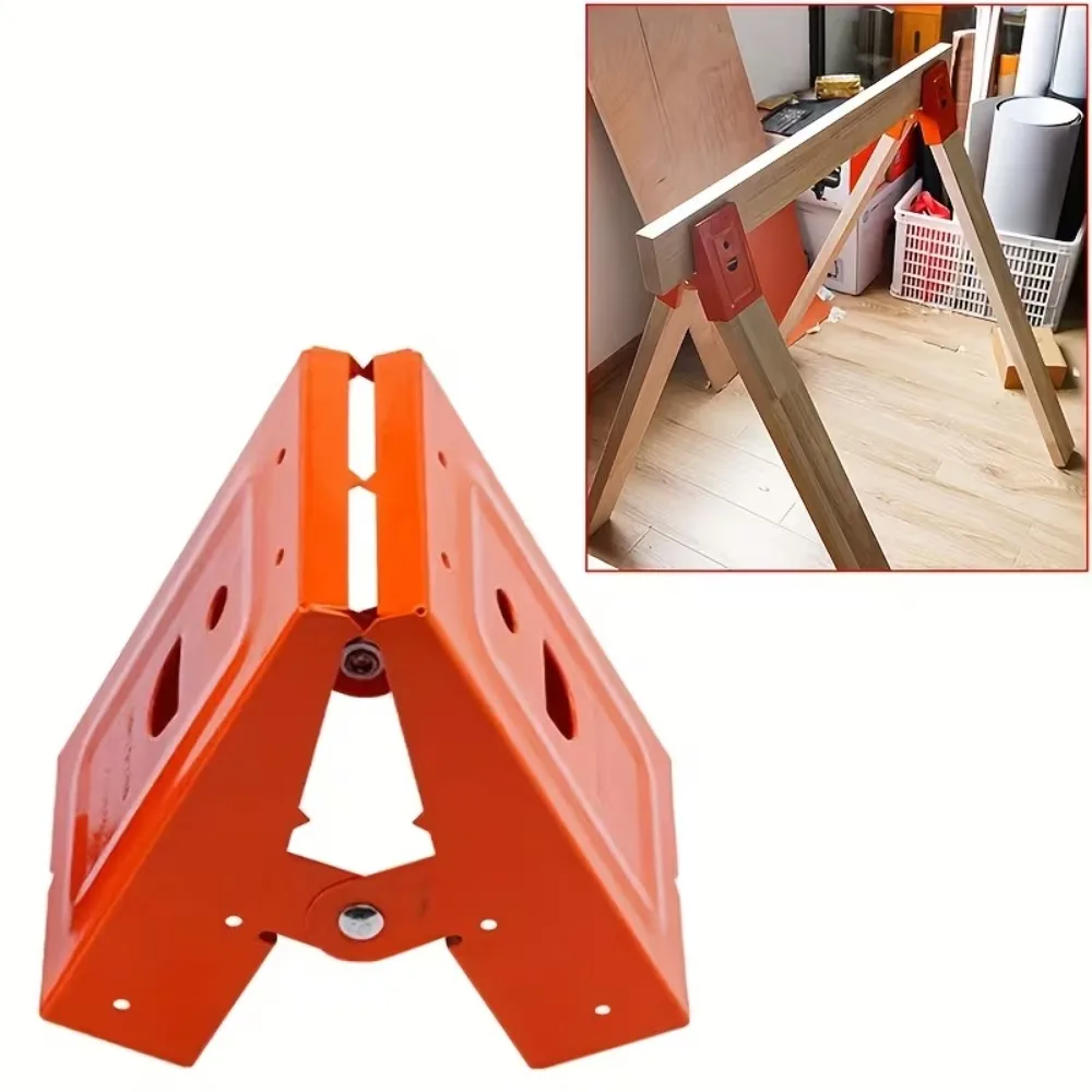 

Steel Sawhorse Brackets for Carpentry Workbench Table Holder Support Clamp Woodworking Accessories DIY Tools