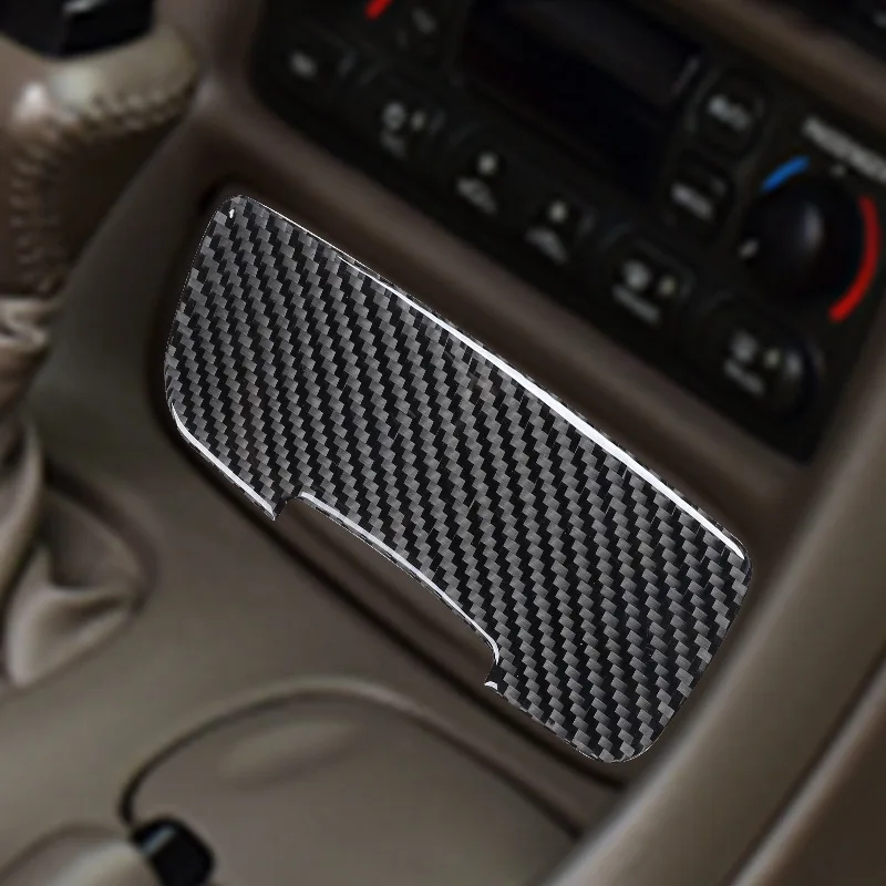 For Corvette C5 98-04 Carbon Fiber Power Outlet Cover Panel Decorative Sticker