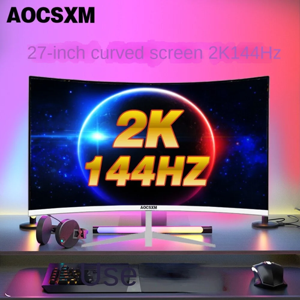 

AOCSXM Gaming Monitor VA 27" 2K 144Hz HD Desktop Computer 2560*1440 HDMI Compatible/DP