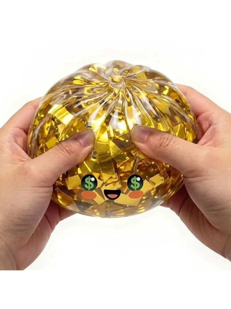 Glitzer-Hai-Dumpling-Squishy-Spielzeug, weich, langsam rückfedernd, gedämpfter gefüllter Brötchen-Squishy, Quetsch-Fidget mit Dampfgarer-Geschenk