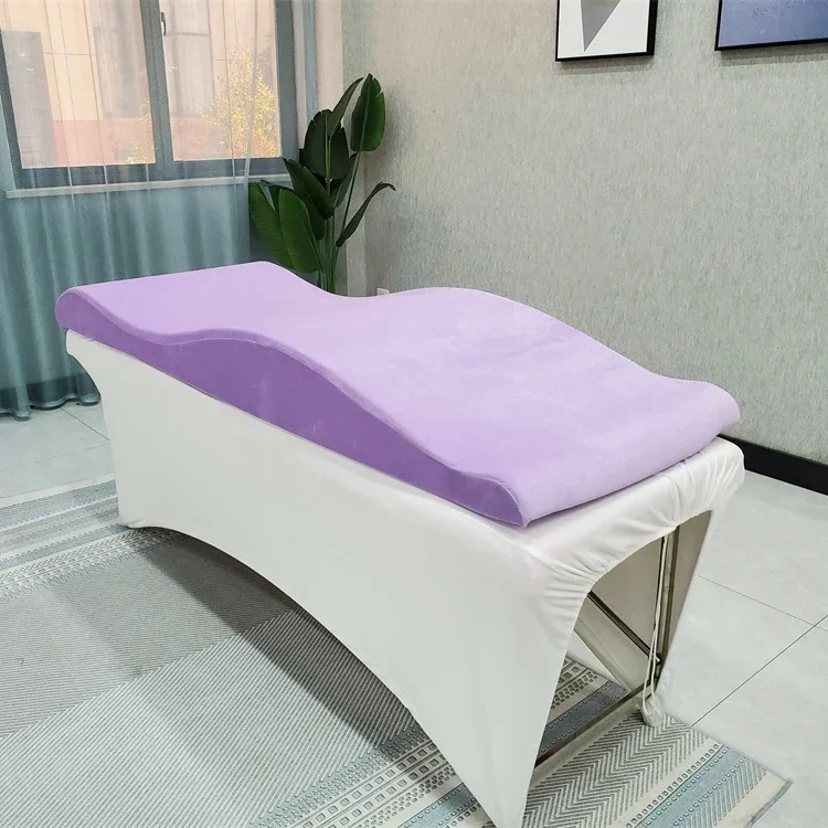 

Factory superb beauty salon Violet Purple Curved lash bed Topper mattress message mattress topper beds for eyelashes