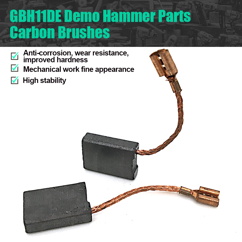 

2pcs Replace Carbon Brush For Bosch GSH11E GBH10DC GBH11DE GSH 10C MH 10-SE 1617014126 Demolition Hammer Spare Parts Accessories