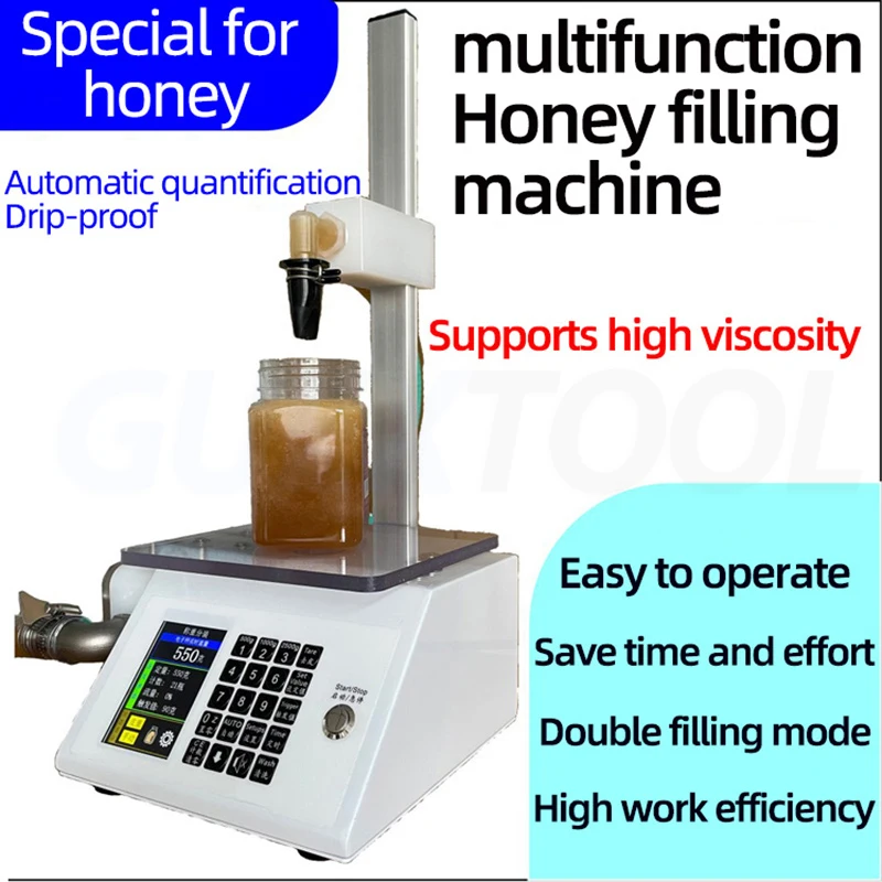 

110V-220V CNC Commercial Honey Filling Machine Quantitative Weighing Viscous Honey Filler Food Anti Drip and Leakage