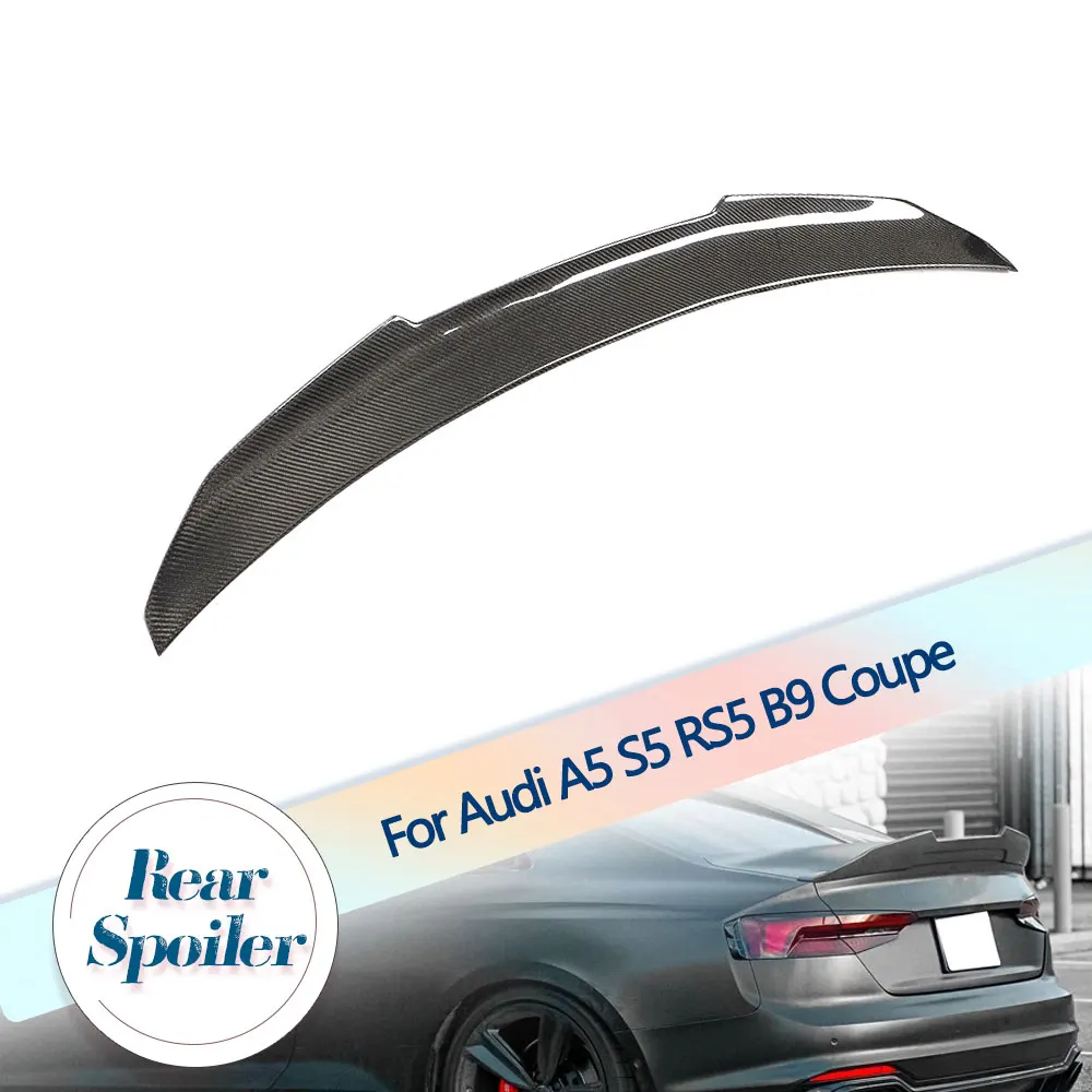 

Rear Trunk Spoiler Boot Lip Wing for Audi A5 S5 RS5 B9 Coupe 2 Door 2017-2023 Not for Convertible Carbon Fiber Car Spoiler