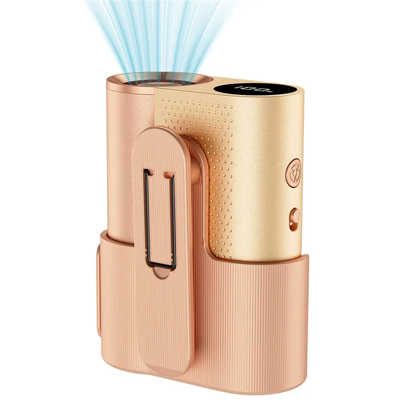 

QWE-Mini Waist-Hanging Fan With Ultra-Long Battery And 100-Speeds High-Speed Wind Power For Outdoor Use Orange