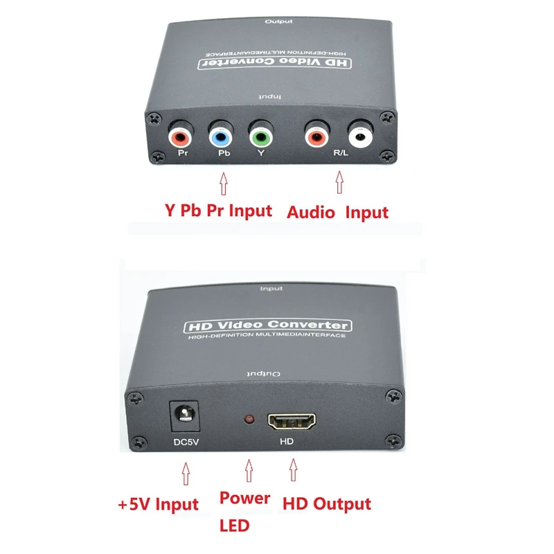 Ypbpr to HDMI Component to HDMI-Compatible HD Converter Ypbpr+L/Raudio to HDMI-Compatible Converter