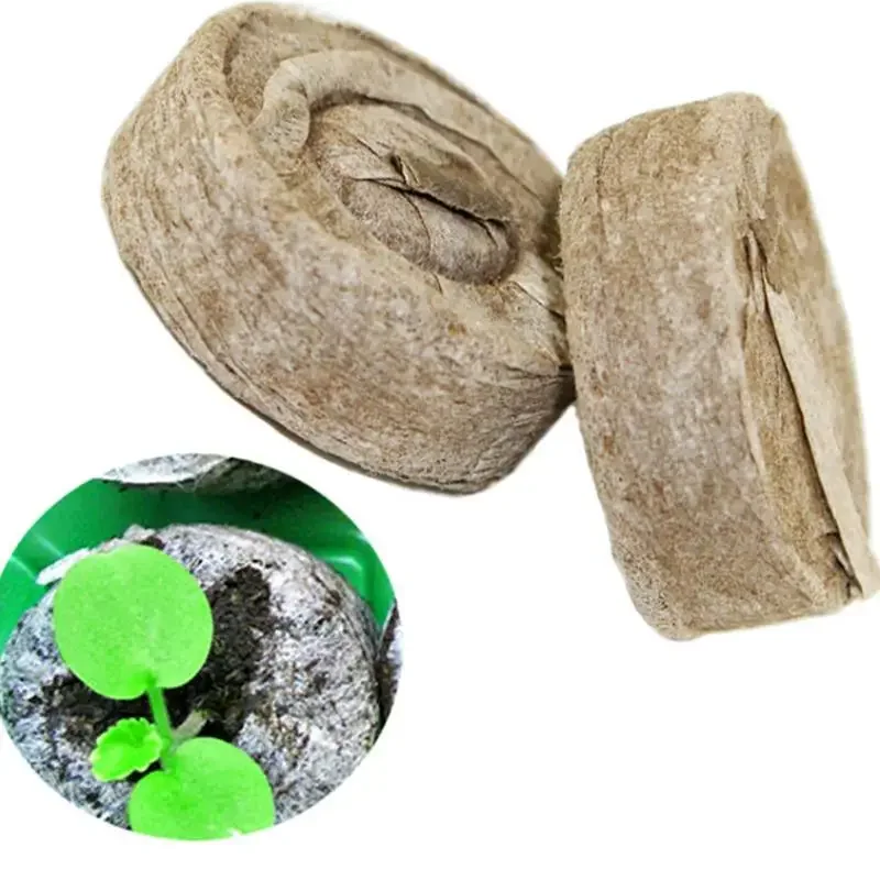 50 Uds. De plántulas para cultivo, compresa de barro, nutrición, bloque de suelo, plantación de tierra, artículos de jardinería para flores