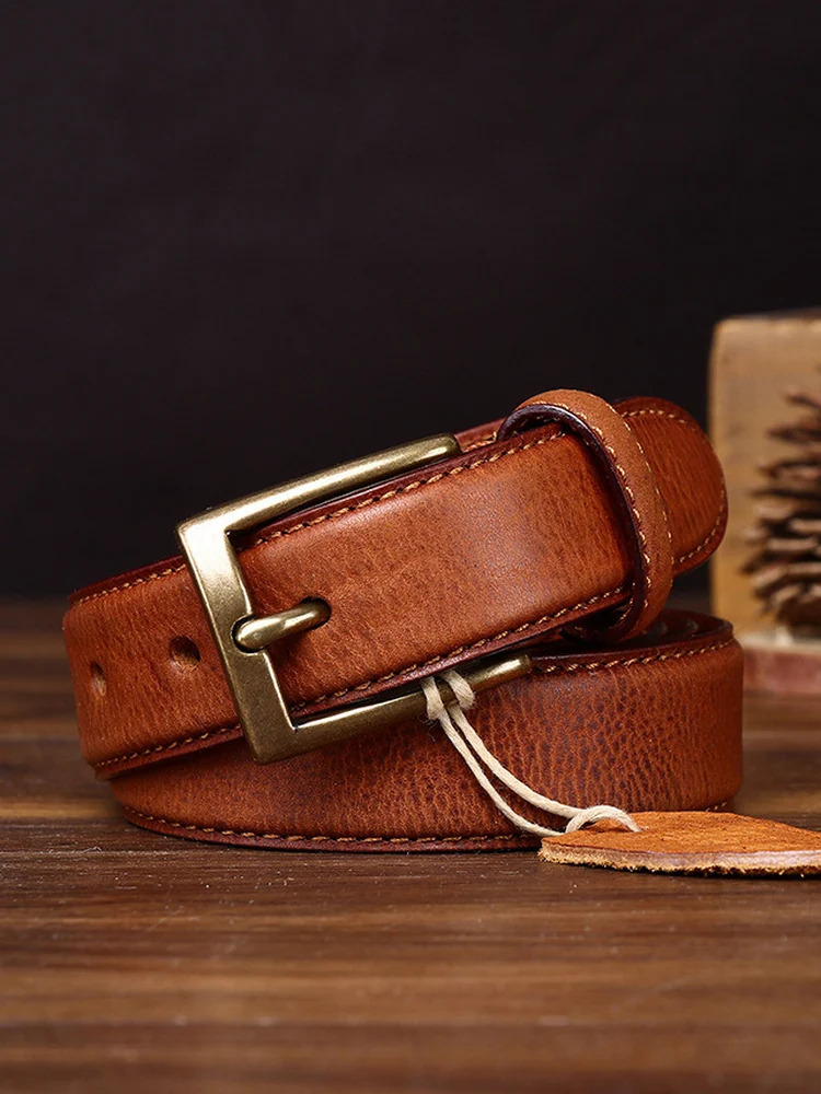 retro-double-sided-cowhide-leather-belt-with-brass-buckle-for-women-casual-commute-suitable-vintage-washed-leather-accessory