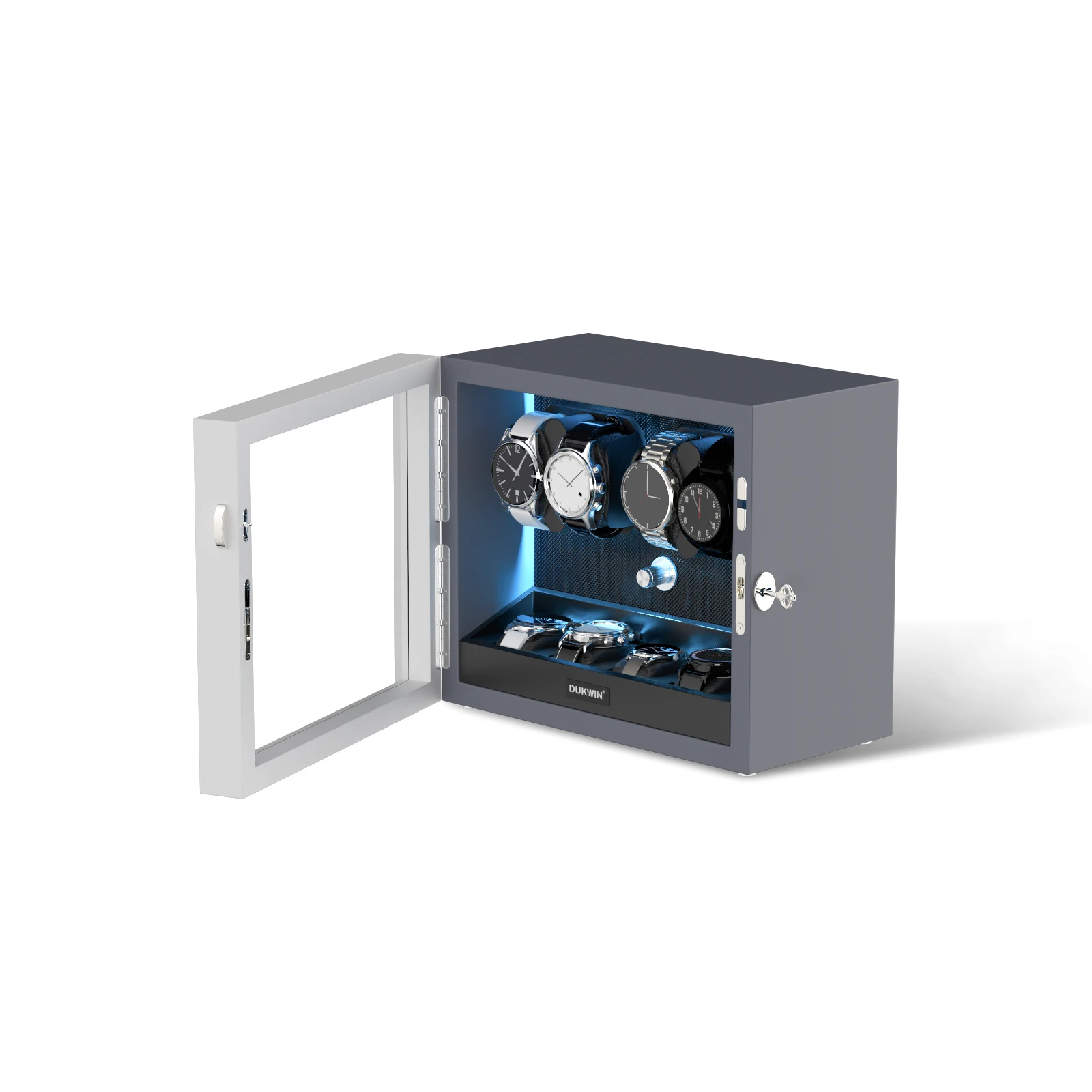 4 Watch Winder Rotator for Automatic Mechanical Watches with Extra Storage Display Case Updated Design for Watch Lovers