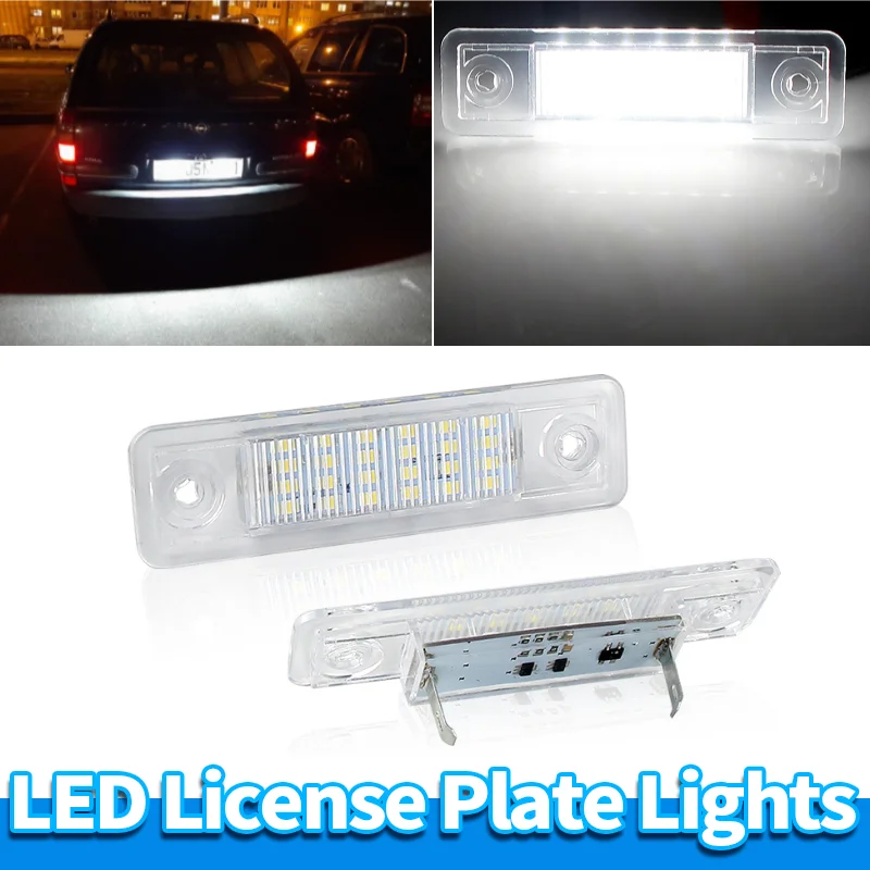 2Pcs CANBUS LED License Plate Lights for Opel Astra F G Corsa B Vectra B Omega A B Zafira A Signum No Error Warning White 12V