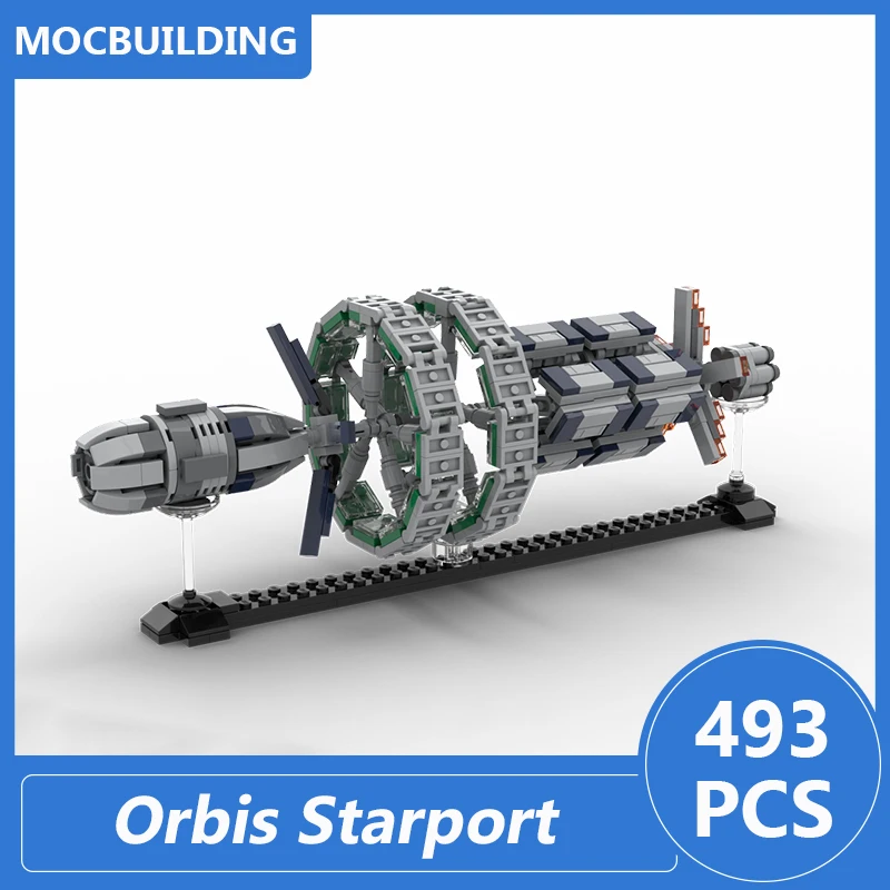 Orbis Starport Modell Moc Bausteine im Maßstab 1:20000 Diy Montieren Ziegel Raum Pädagogische Weihnachten Sammlung Spielzeug Geschenke 493PCS