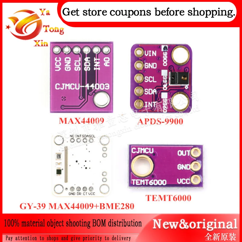 MAX44009 BME280 APDS-9900 TEMT6000 Ambient Light Sensor Intensity Sensor Module GY-39 Temperature Humidity Sensor For Arduino