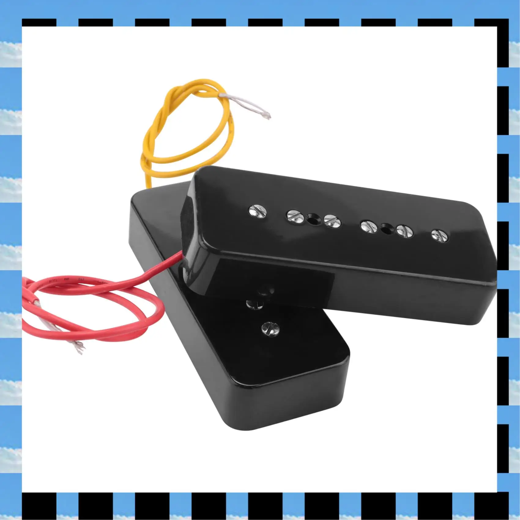 

ABME Set Of Neck Bridge Soap Bar P90 Pickup Alnico 5 Electric Guitar Pickup Single Coil Guitar Parts