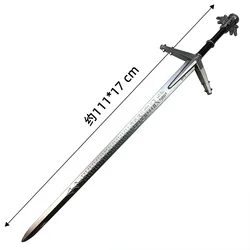 Cosplay 1:1 Weapon Aerondight Sword Wild Hunt Sword White Wolf Prop Role Play Gift Safety PU Wizard Eredin Alice Jewel Sword