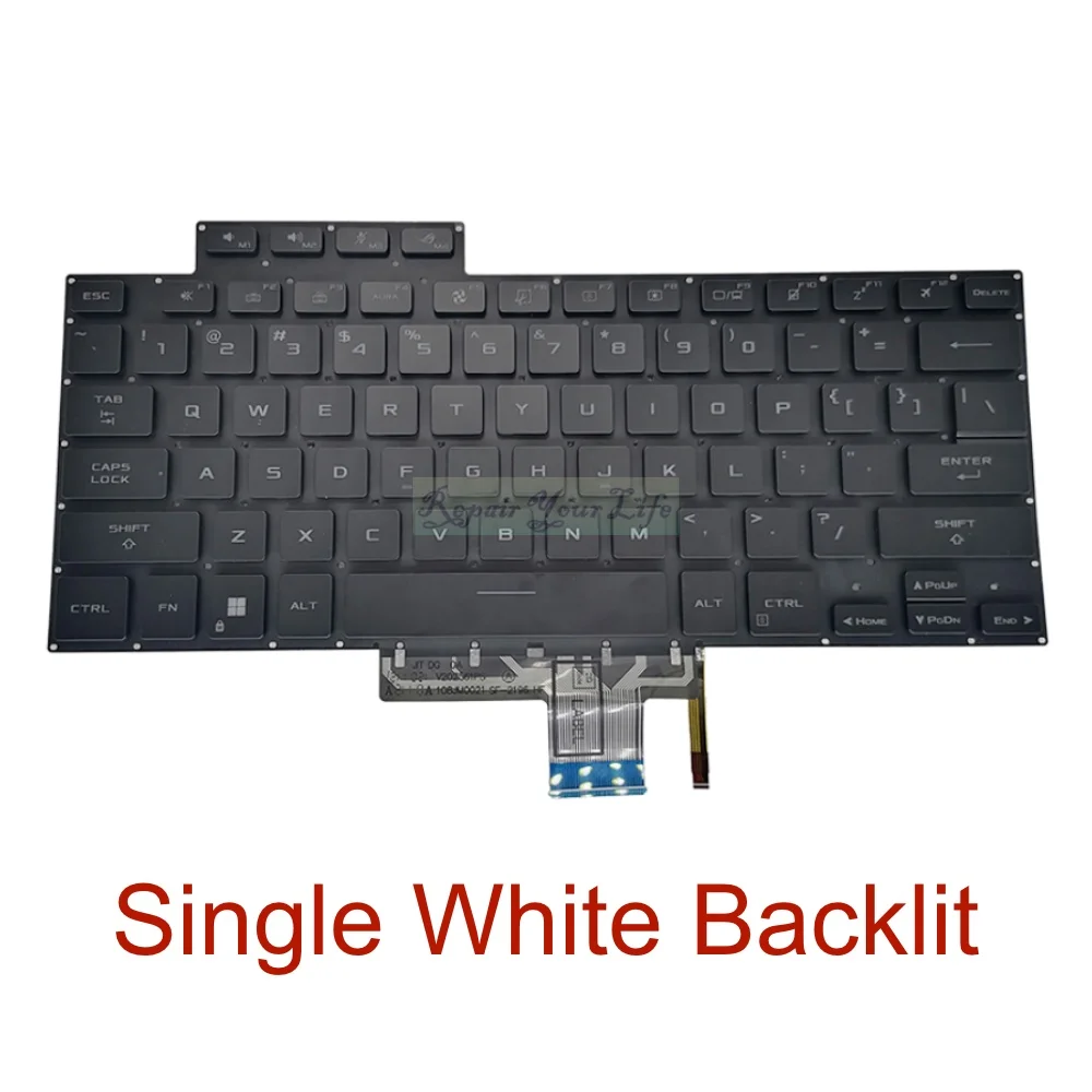 US Laptop Backlit Keyboard For Asus ROG Zephyrus M16 GU603 GU603ZM