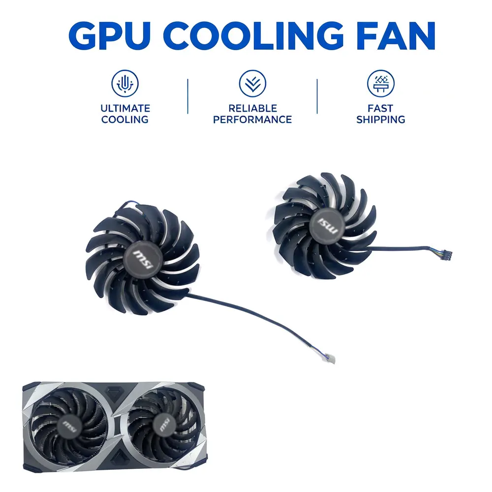 NEW Cooling Fan 95MM 4PIN PLD10010S12HH RX6700XT GPU FAN For MSI AMD RX6700XT RX6600XT RX6650XT MECH 2X video card fans