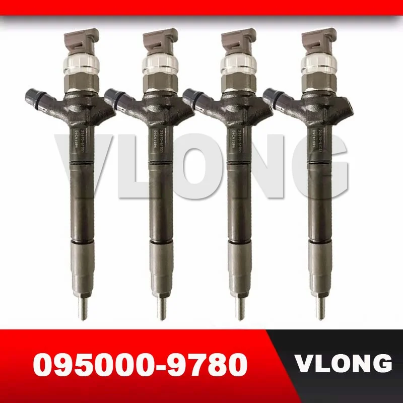 4PCS New 1KD FTV Diesel inyector Common Rail Fuel Injector For Toyota Land Cruiser 200 V8 23670-51031 23670-59037 095000-9780