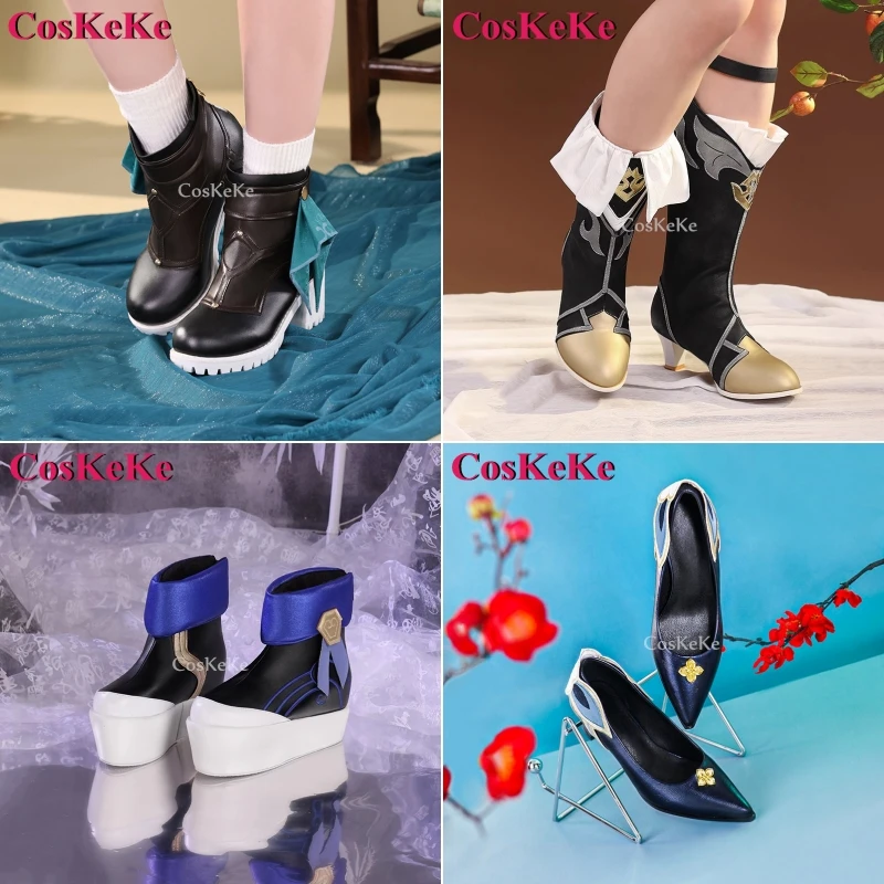 

CosKeKe Sushang/Qingque/Ruan Mei/Bailu Shoes Cosplay Game Honkai: Star Rail Fashion High Heel Short Tube Play Accessories 37-39