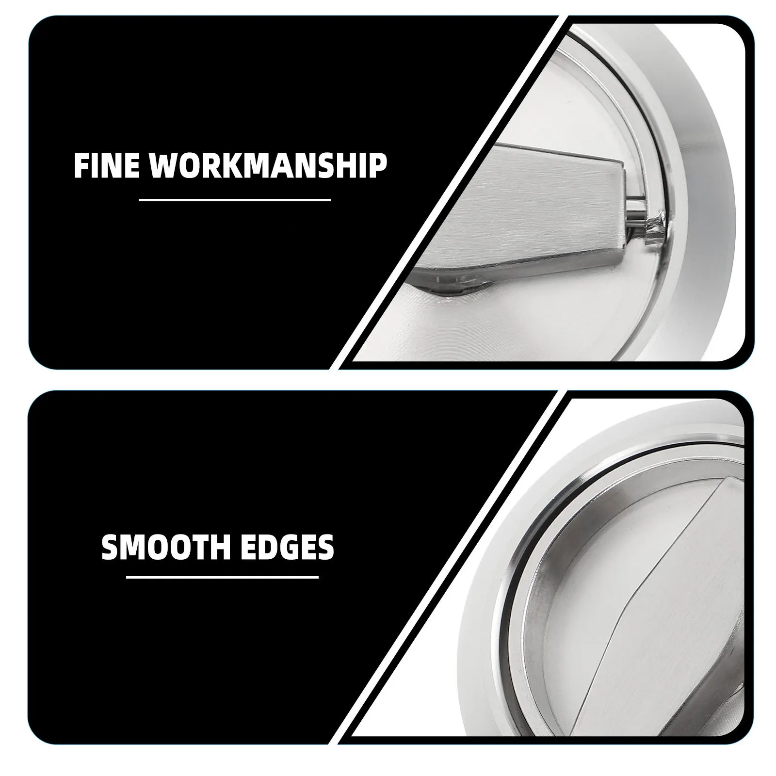 

2pcs Stainless Steel Recessed Invisible Door Handle Pull Ring For Sliding Door Lock Cabinet Handles Durable Wear Resistant