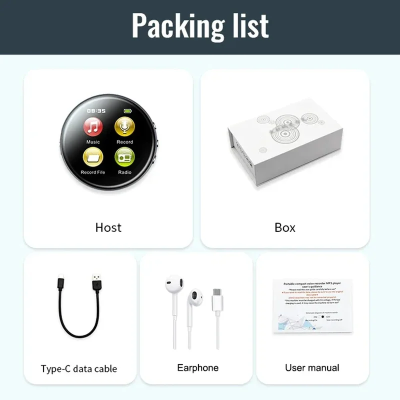 Mini saku Hifi MP3 Reproductor De Musica Walkman Smart Timming perekam jam Alarm mendukung FM E-book Headset Multi Bahasa