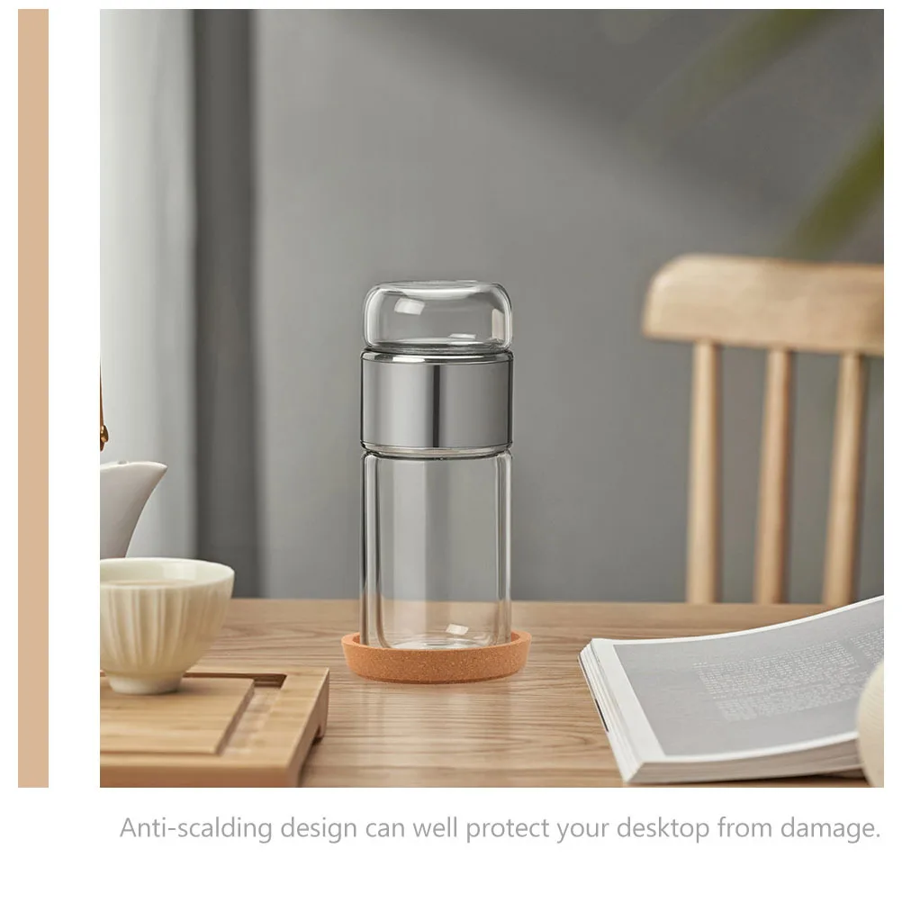 

2pcs Cup Holder Coaster Wooden Heat Insulation Non Skid Mug Mat Table Decor Home Kitchen Dining Room Cork Pad