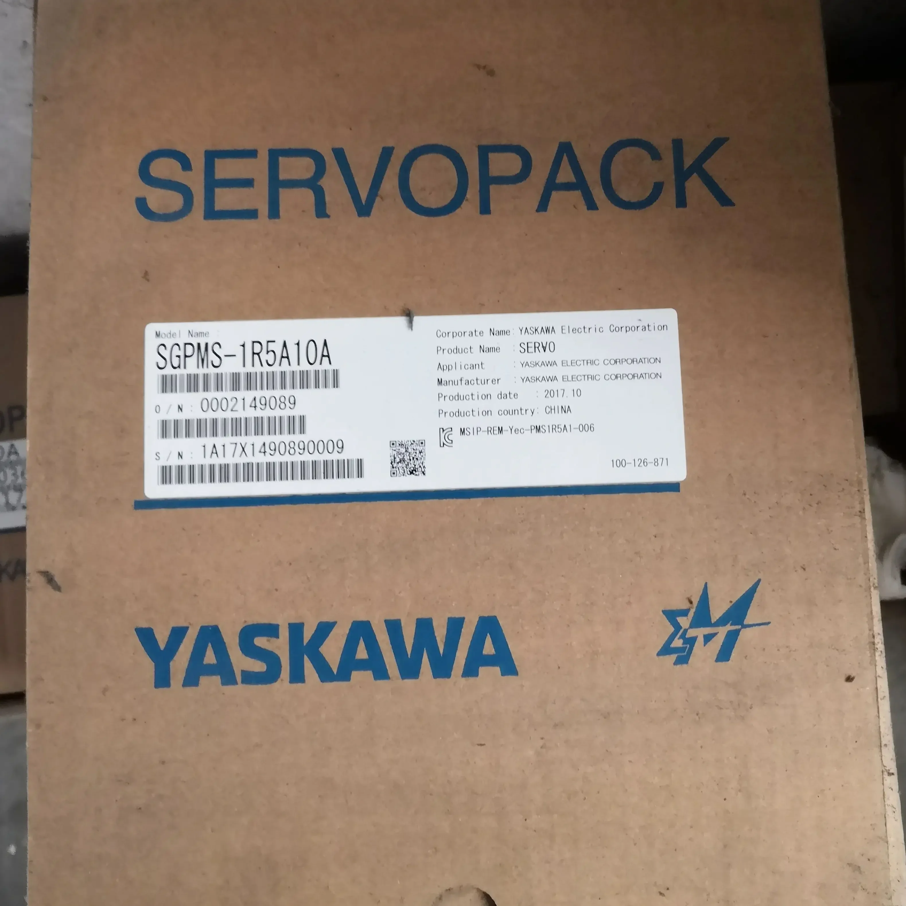 SGPMS-1R5A10A محرك سيرفو جديد تمامًا SGPMS 1R5A10A، شحن سريع