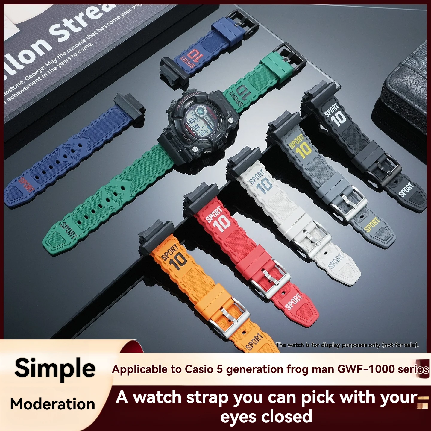 Suitable for casio G-SHOCK series GWF-1000 modification and upgrade fluorine rubber waterproof watchband replacement accessories