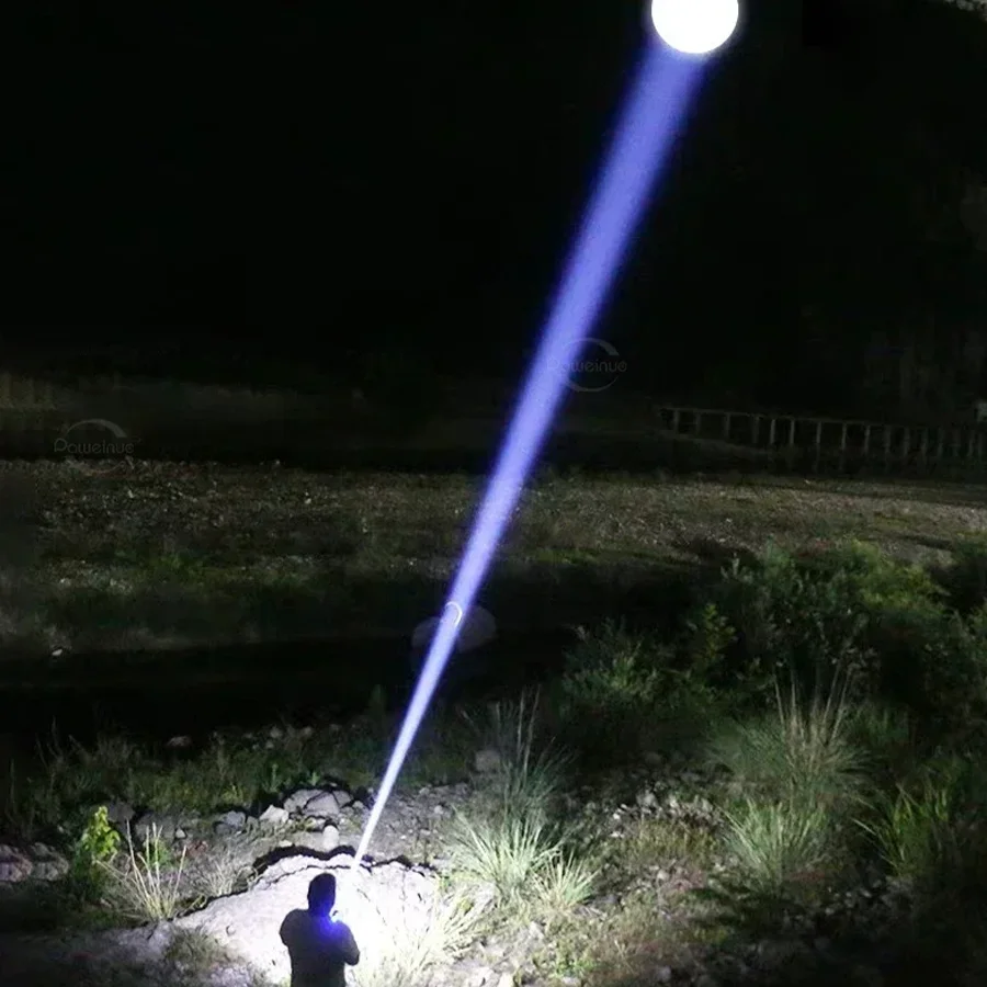 850000000LM Super Powerful Flashlights 3*18650 Built-in Battery Rechargeable Lamp Camping Torch Ultra Powerful Flashlight