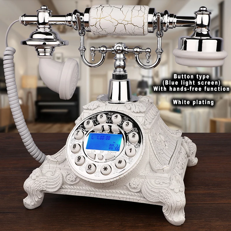 Retro American Style Rural Corded Fixed Telephones Europe Vintage Fashion Turntable Old Phone Nostalgic Landline Home Office