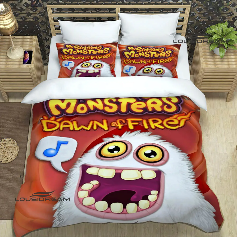 Game My Singing Monsters Bedding Sets exquisite supplies set duvet cover bed comforter set bedding set luxury birthday gift