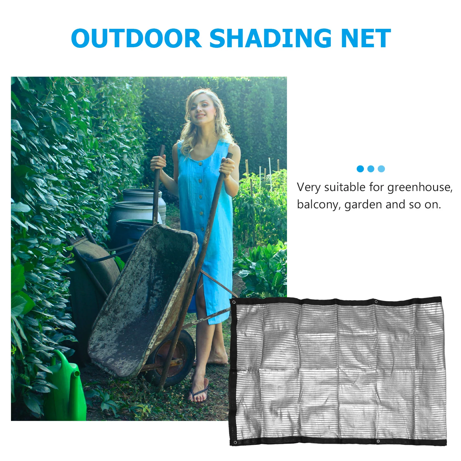 

1pc Sunshade Durable Outdoor Garden Heat Insulation Shading Uv Protection Net Balcony Greenhouse Cooling Gardening Sun Block Net