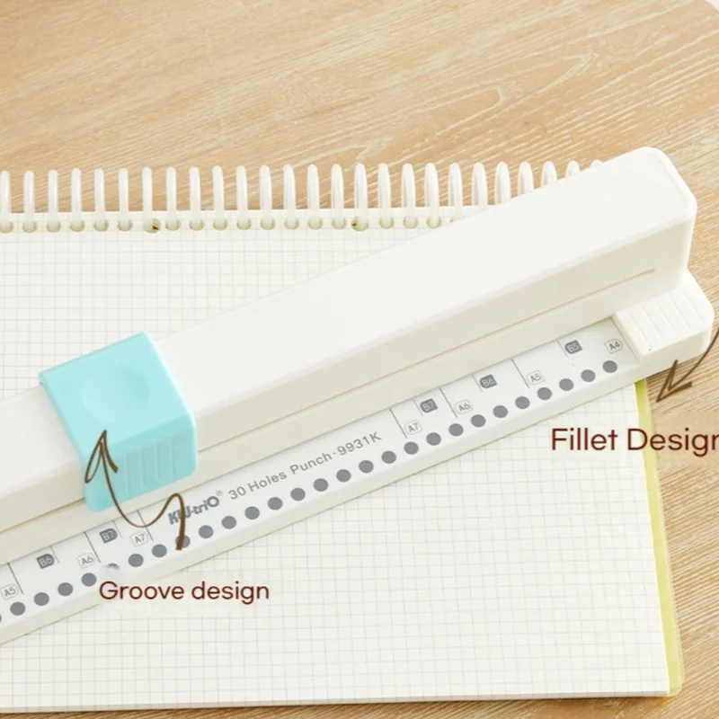 Machine Manual Diy A4 Punching Machine Office School KW-TRIO Punching Machine 30 Hole Document Collar Notebook Punching