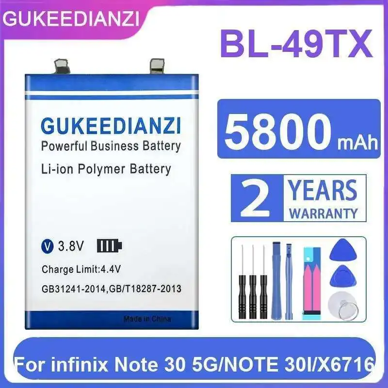 

BL-49TX High Capacity For Infinix Note 30 5G 30I X6716 5800Mah Mobile Phone Battery