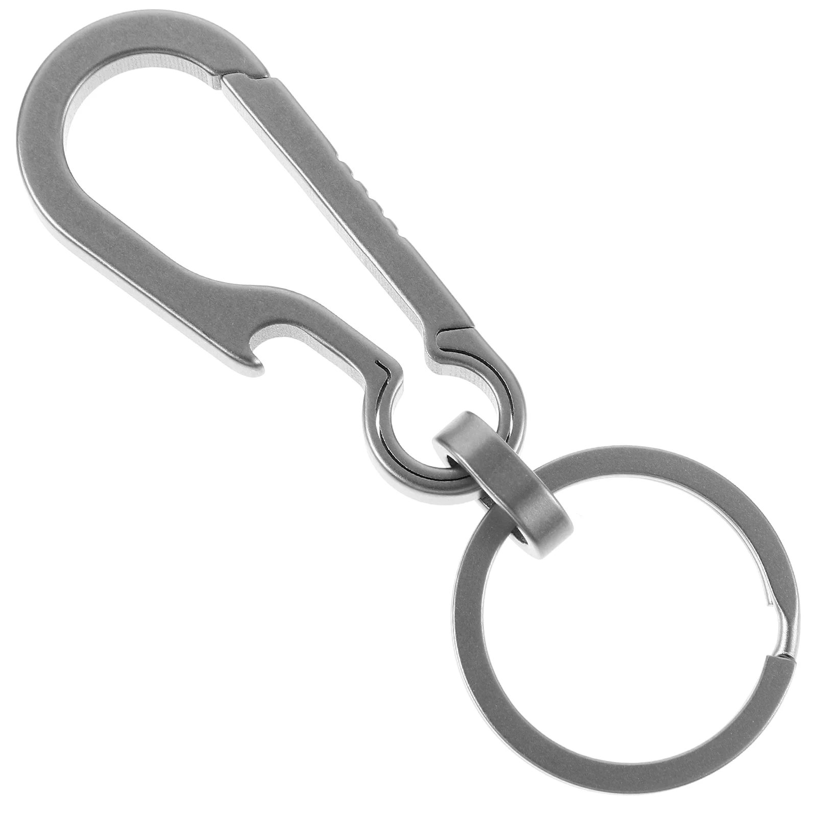 Titanium Carabiner Keychain Bottle Opener Men's Women's Minimalist Waist Lightweight for Climbing Hiking Camping