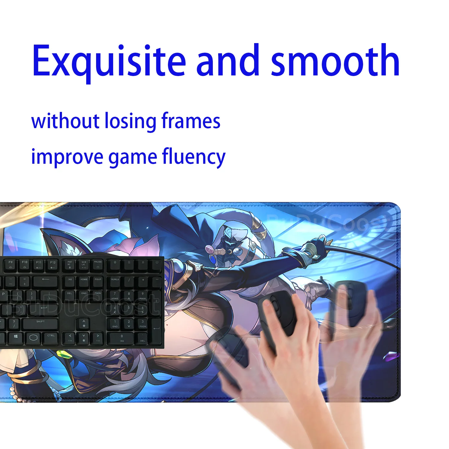 Honkai Star Rail Cipher Mouse Pad مكاتب ألعاب الكمبيوتر المحمول ملحقات لوحة المفاتيح Kawaii حصيرة مكتبية مثير أنيمي القط فتاة teclado ماوس