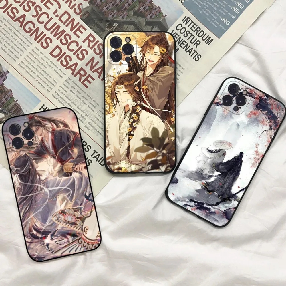 アニメ電話ケース,iphone,mo dao zu,15, 6, 7, 8 plus,11, 12, 13, 14 pro,se,2020,max mini x、xs、xr