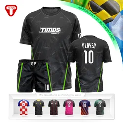 Customized Men Summer T-Shirt Set Lightweight Breathable Sweat-Absorbing Training Shirt Shorts  Running Fitness Mesh Tracksuits