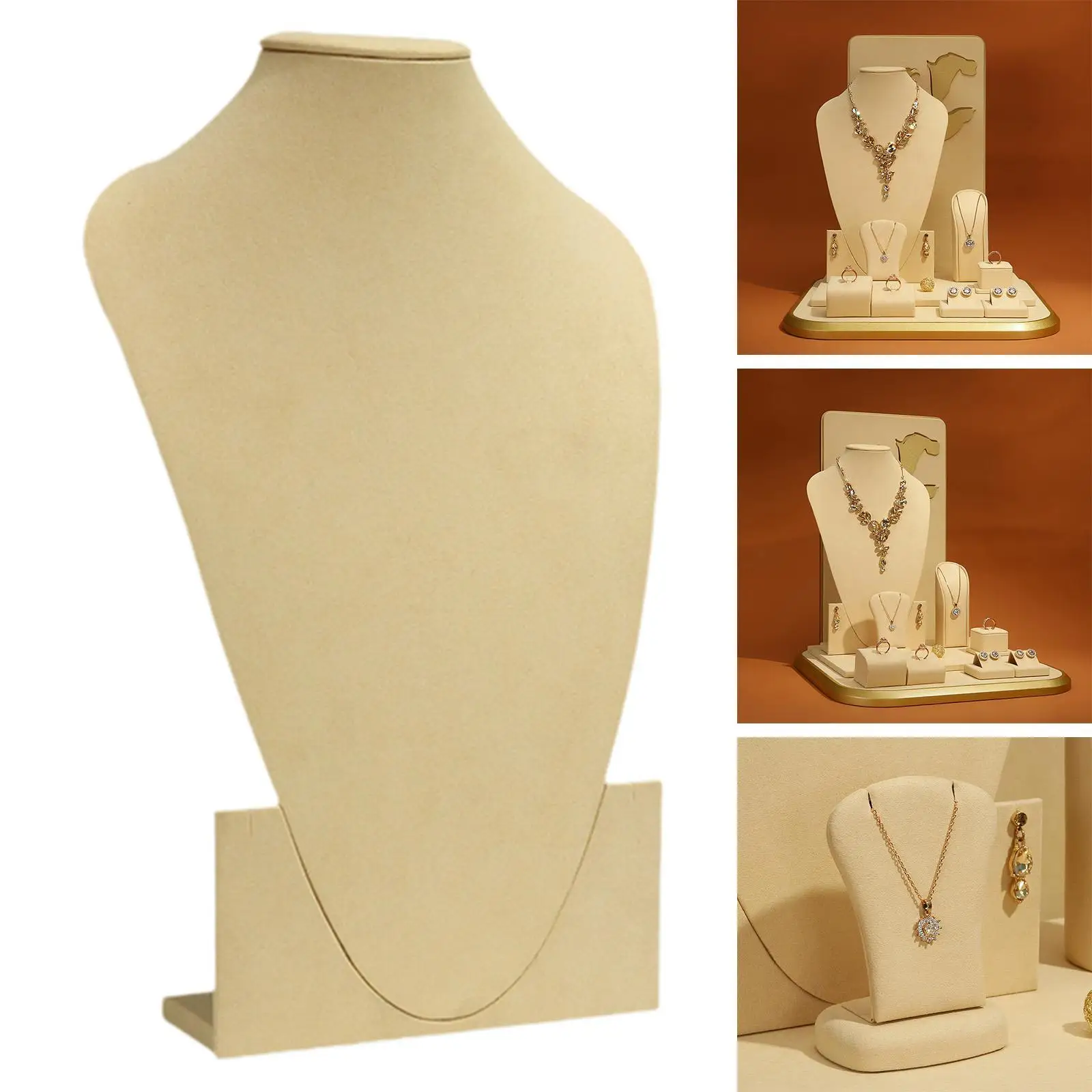Jewelry Bust Stand Showroom Necklace Holder Trade Shows Dresser Elegant Jewelry Holder Storage Organizer Necklace Mannequin