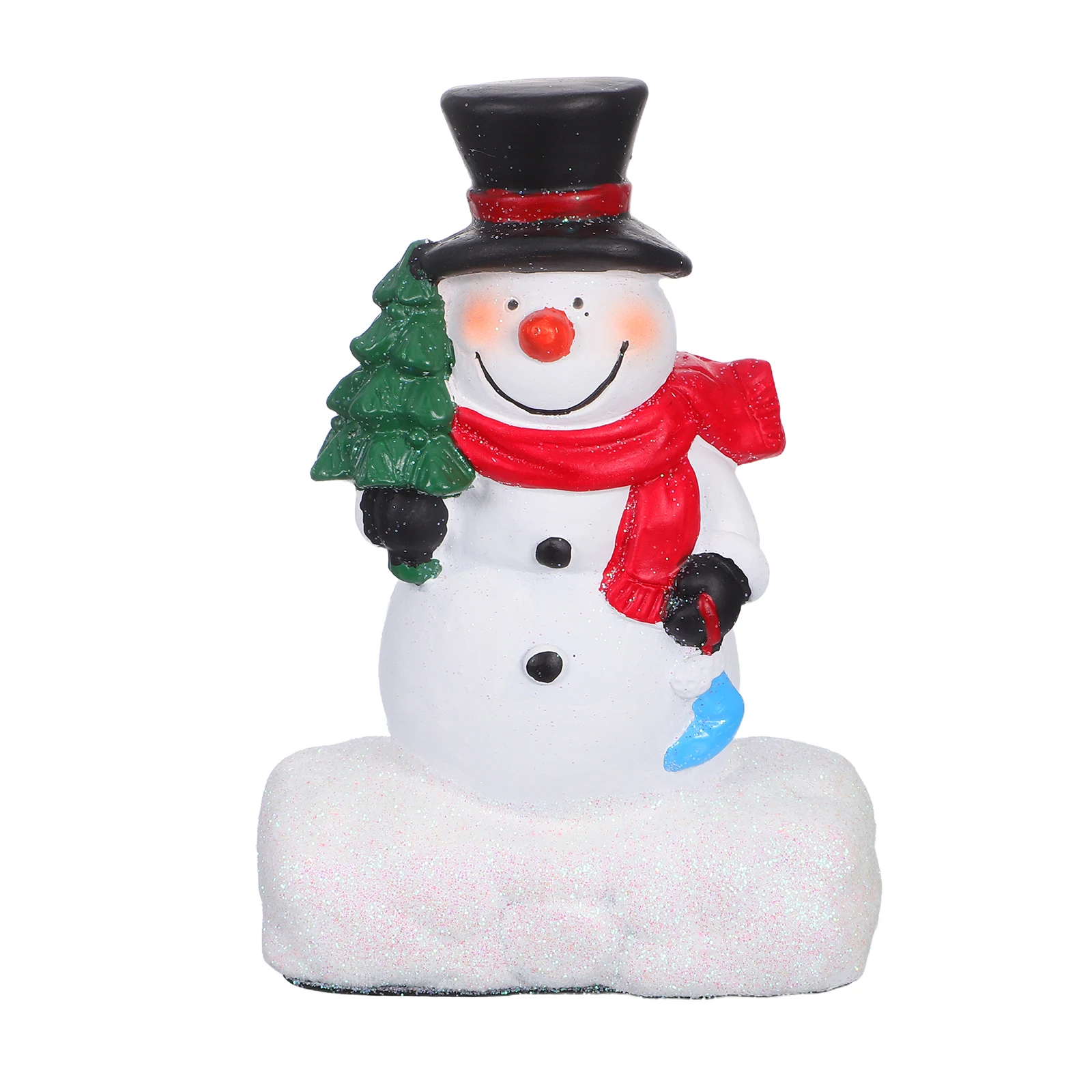 

Old Man Snowman Statue Table Decor Cute Winter Figures Art Miniature Resin Elder