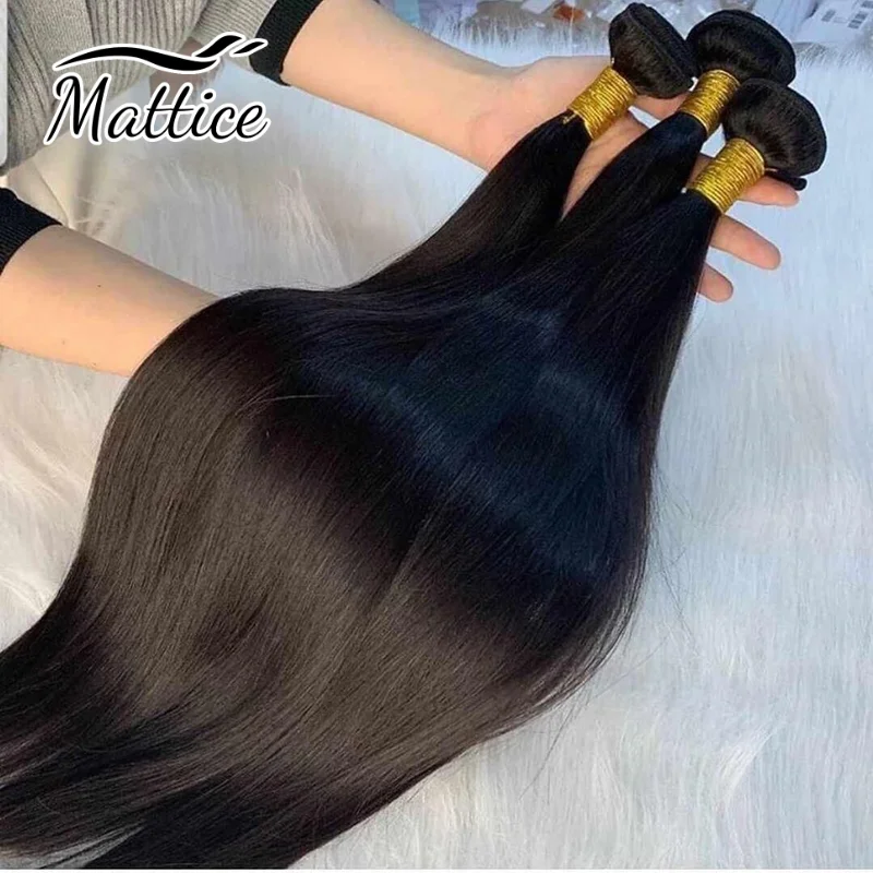 

Human Hair Weft Straight Hair Bundles European Natural 100% Real Human Hair Extension 100g Can Curly Hair Blonde Hair Weft