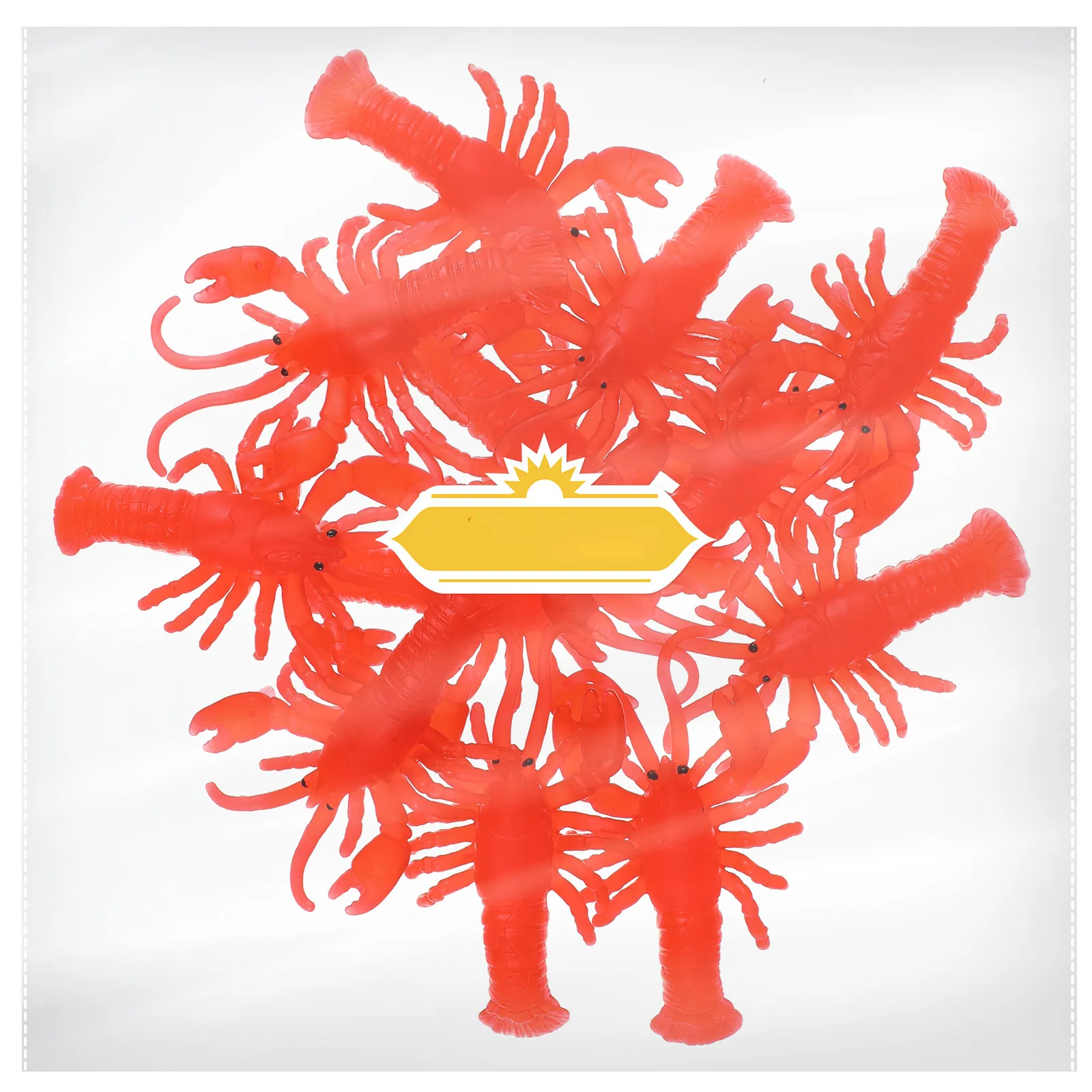 

12Pcs Realistic Lobster Soft Tpr Rubber Crawfish Early Learning Science Marine Animal Party Supplies Lobster Toys
