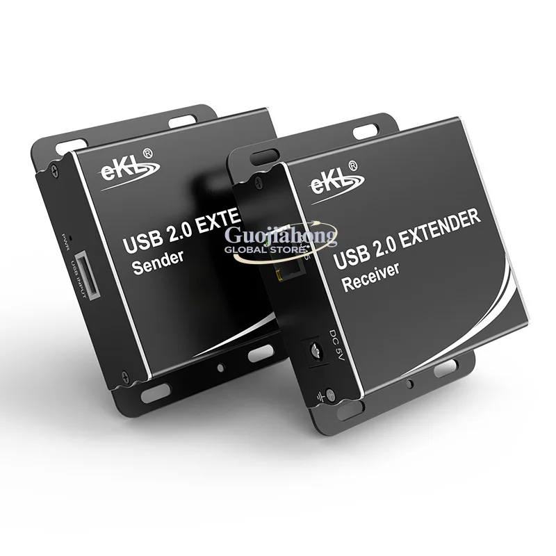 

eKL-UN USB2.0 Extender 160m USB to Network Cable RJ45 4 outputs can be connected to USB flash drive and touch screen