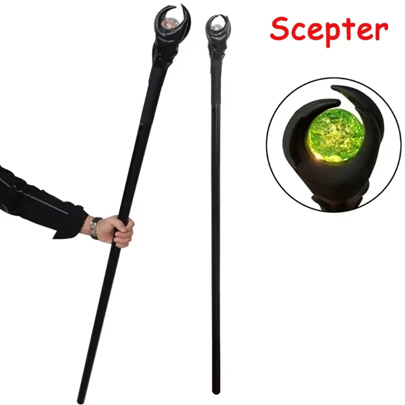 

Magic Wand Scepter Anime Halloween LED Light Wizard Evil Witch Cosplay Walking Stick Cane Prop Accessories Party Gifts