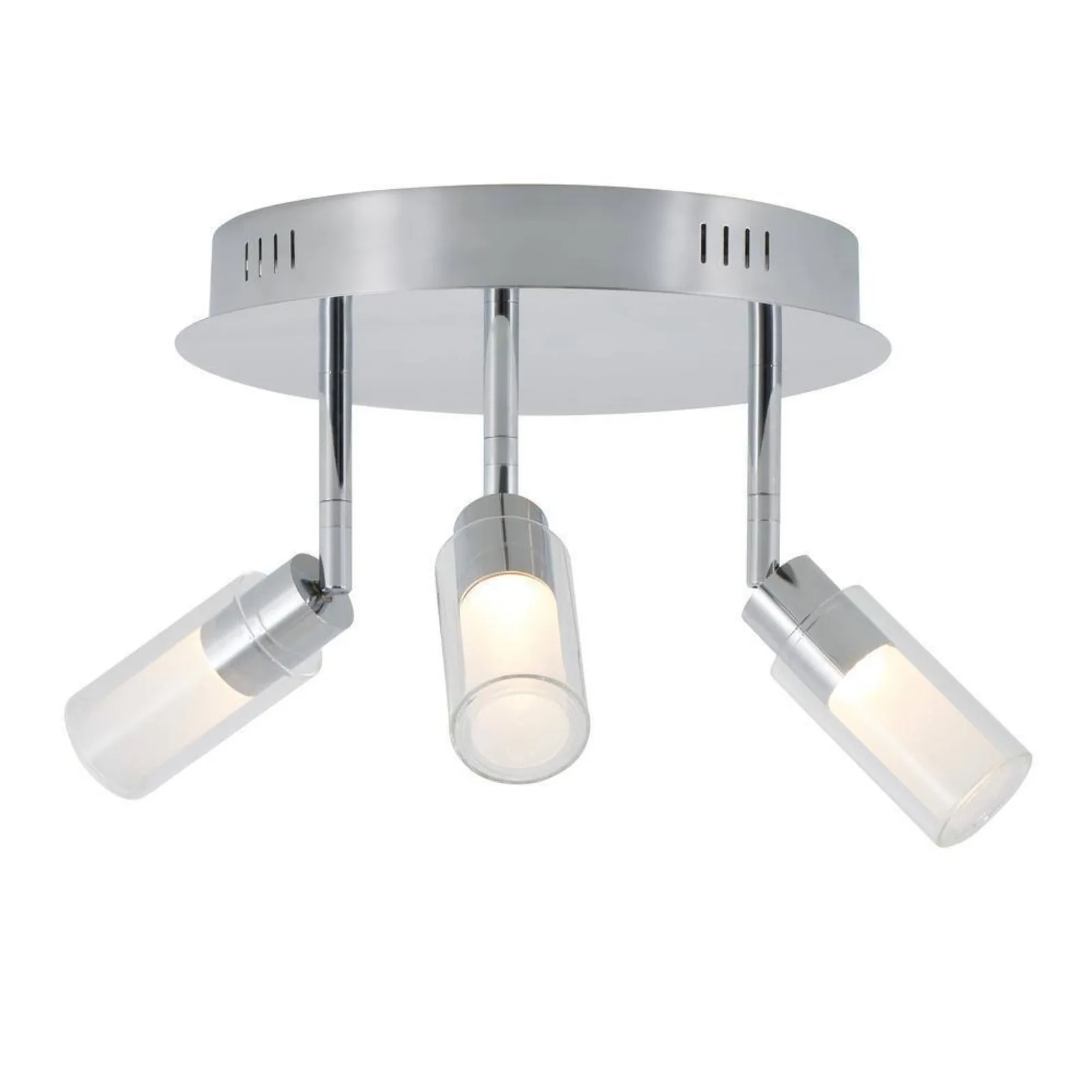US 10.8 in. 3-Light Chrome LED Semi-Flush Mount CL3MT-C1