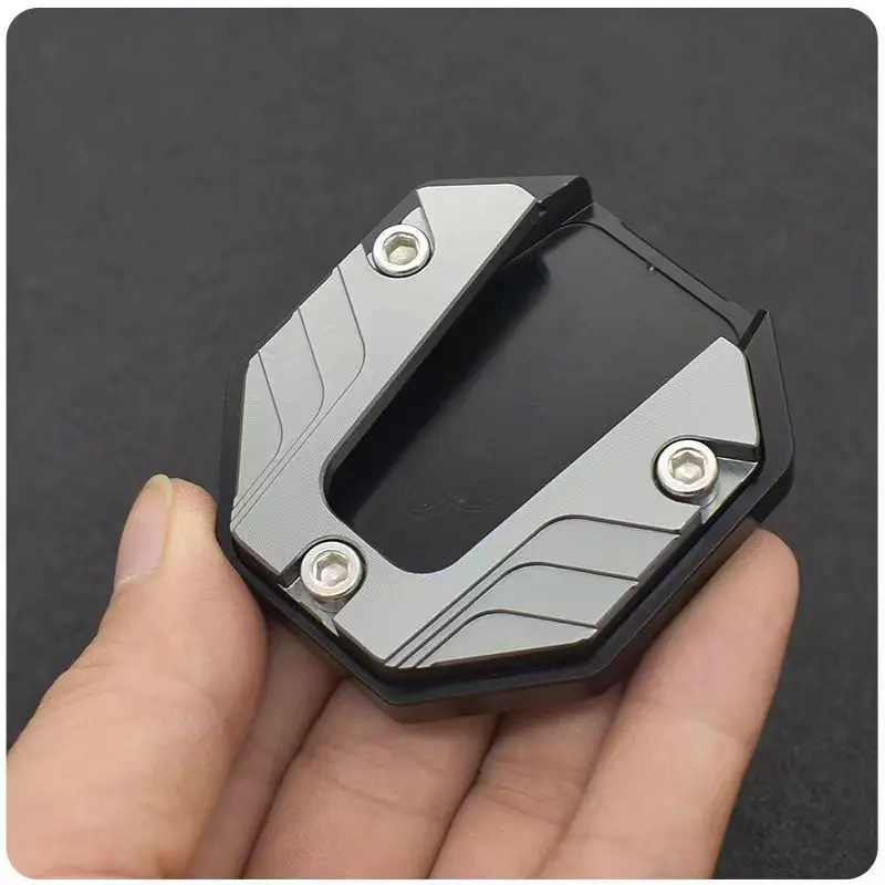 Universal Aluminum Alloy Motorcycle Kickstand Extender Foot Side Stand Extension Foot Pad Support Plate Motorbike Accessories