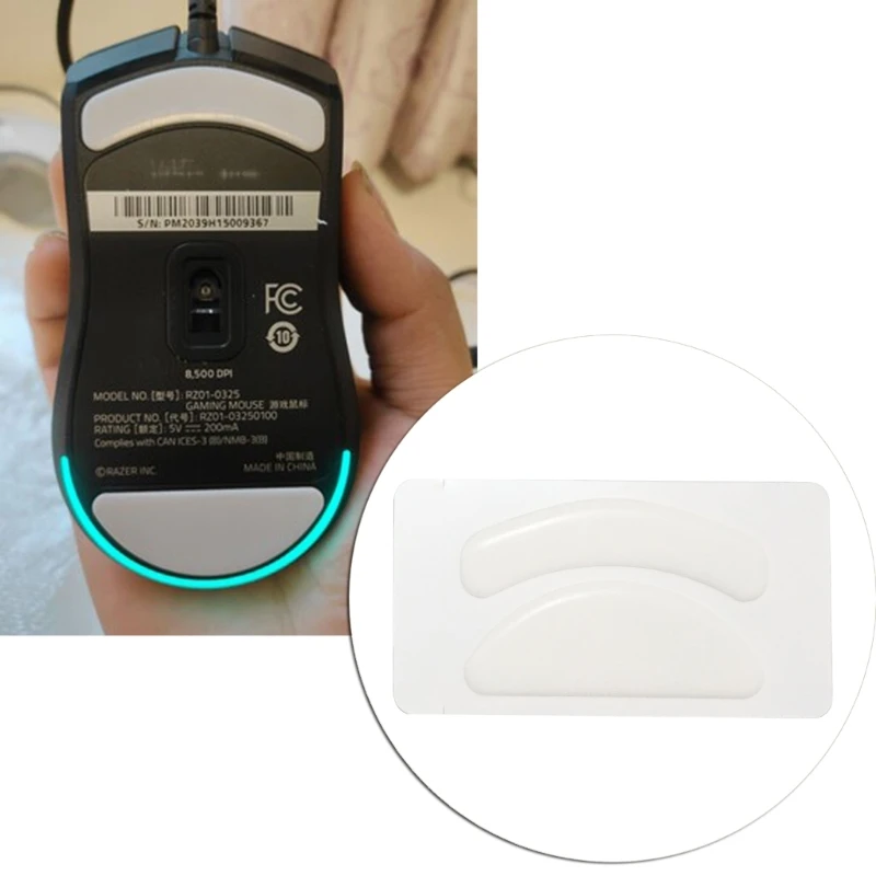 1 Pack Esports Tiger Gaming ICE Version Mouse Skates Mouse Feet for VIPER Mini Mouse White Glides Curve Edge