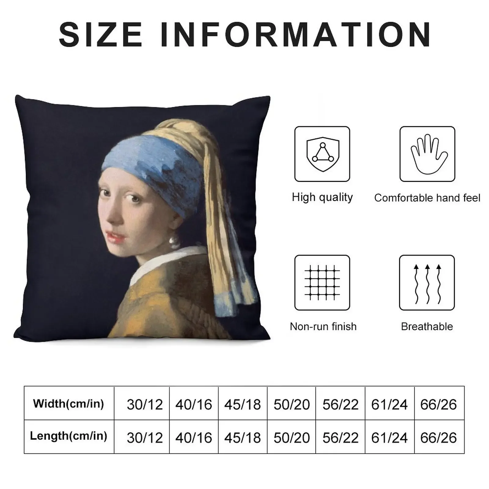 The Girl With The Pearl Earring by Johannes Vermeer high quality Throw Pillow Decorative Sofa Cushions Cushion Child pillow