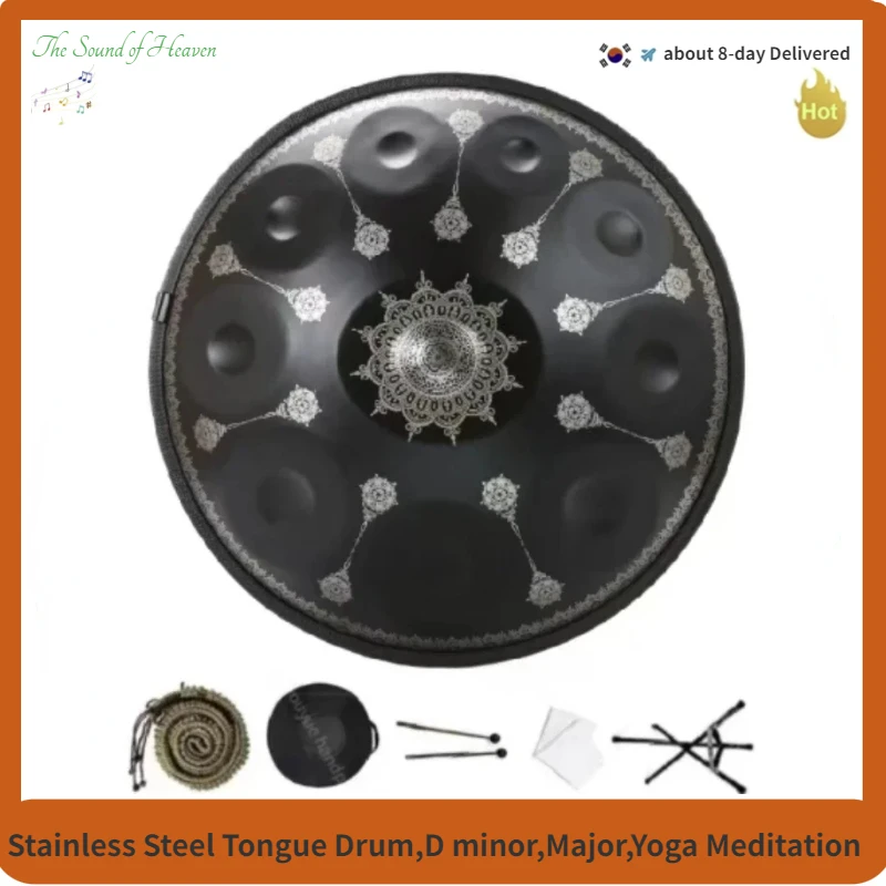 432/440Hz 9/10/12 notes D minor Steel tongue drum authentic handpan drum professional yoga meditation beginnings percussion