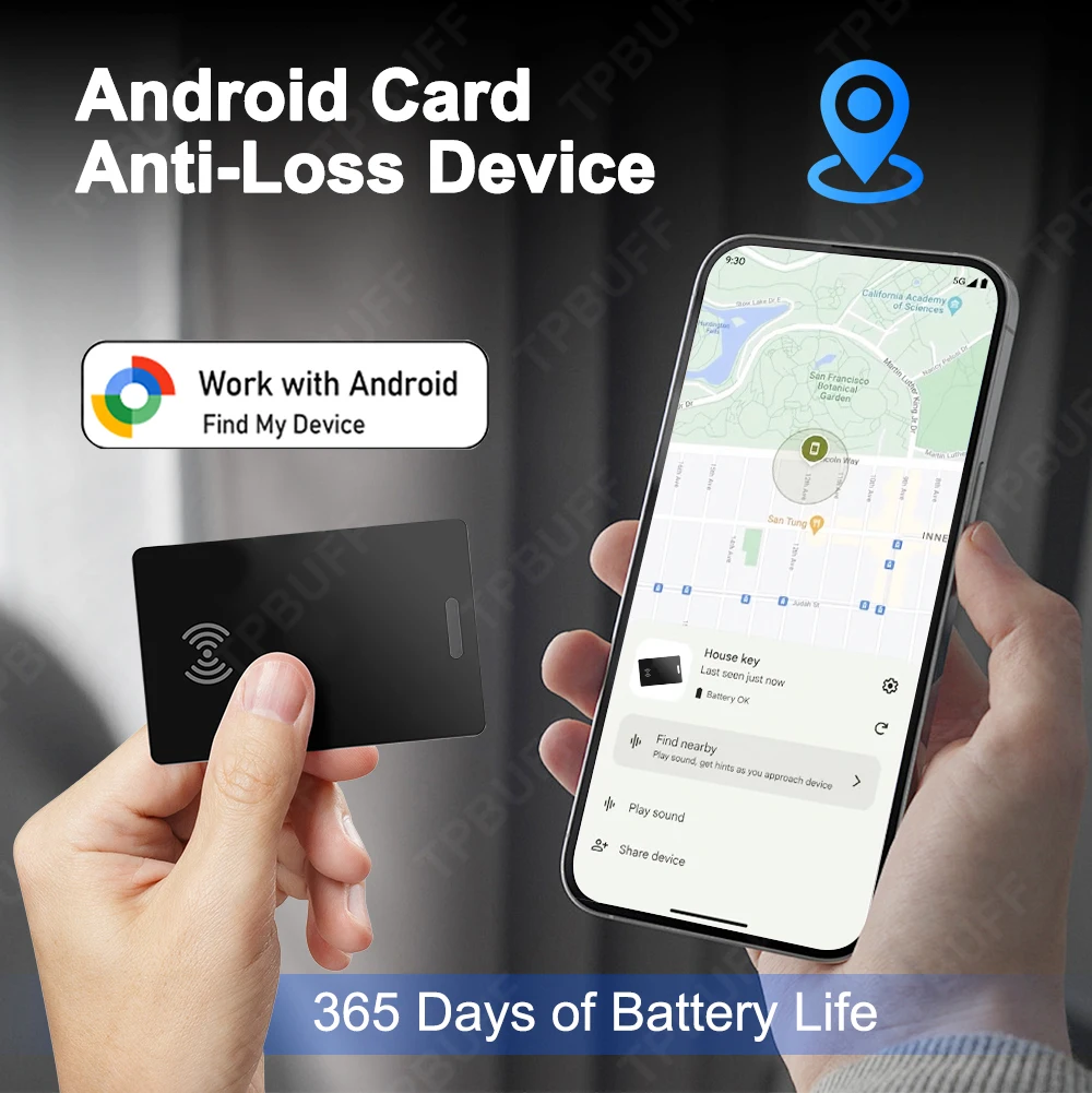 Portefeuille Anti-perte carte Google GPS suivi android étiquette de localisation intelligente avec Google Find Hub tracker chargeur sans fil détecteur de clé